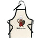 Beige apron with cartoon beaver design and 'Dam Good Cook!' text 