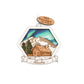 WOODEN NORTHERN LIGHTS CABIN ORNAMENT W/ KETCHIKAN, AK