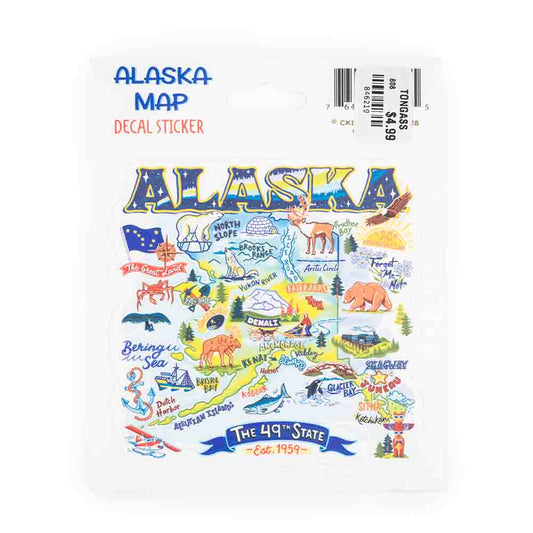 ALASKA MAP DECAL