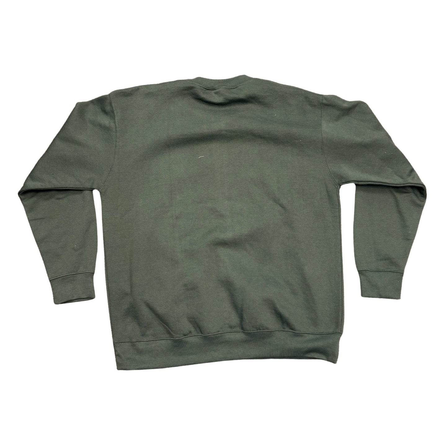 Green sweatshirt on a white background