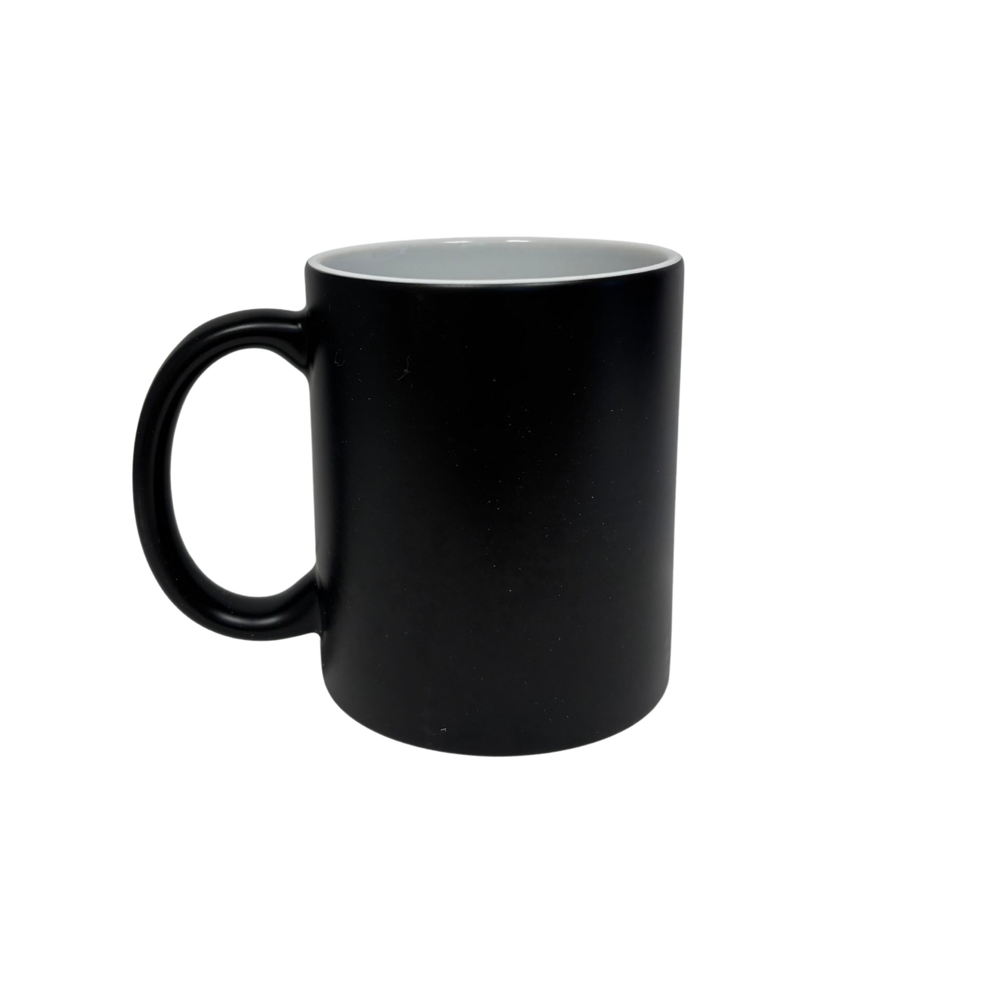 Back of mug on a white background