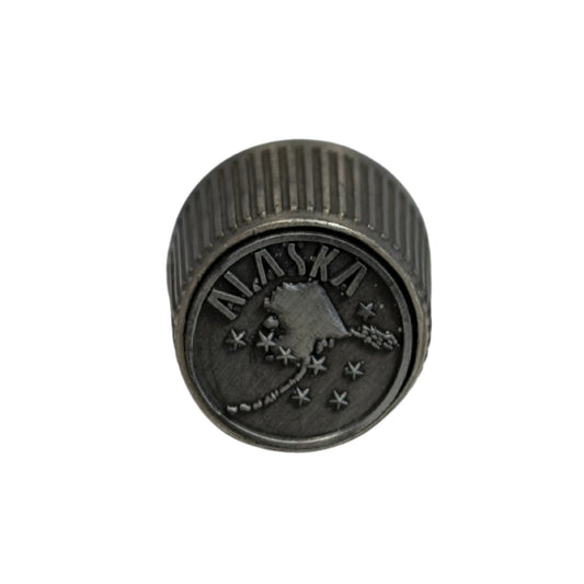 Thimble with 'Alaska' and state quarter design