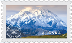 DENALI FOIL STAMP MAGNET