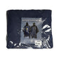 Alaska rain poncho packaging with poncho images and text on a white background