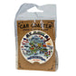 Car coaster with Alaska-themed design in packaging