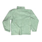 Green fleece jacket on a white background