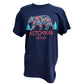 Navy blue t-shirt with floral bear design and 'Ketchikan Alaska' text on a white background