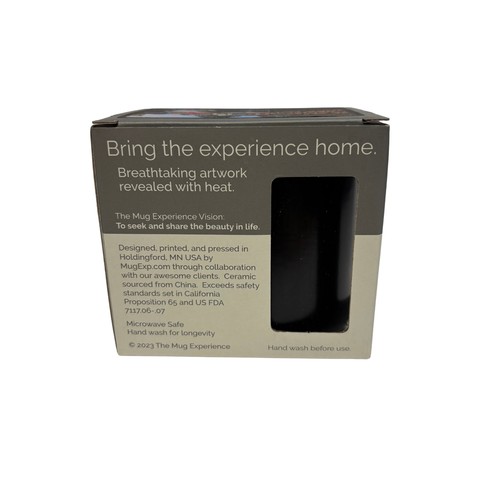 Box packaging for 'The Mug Experience' 