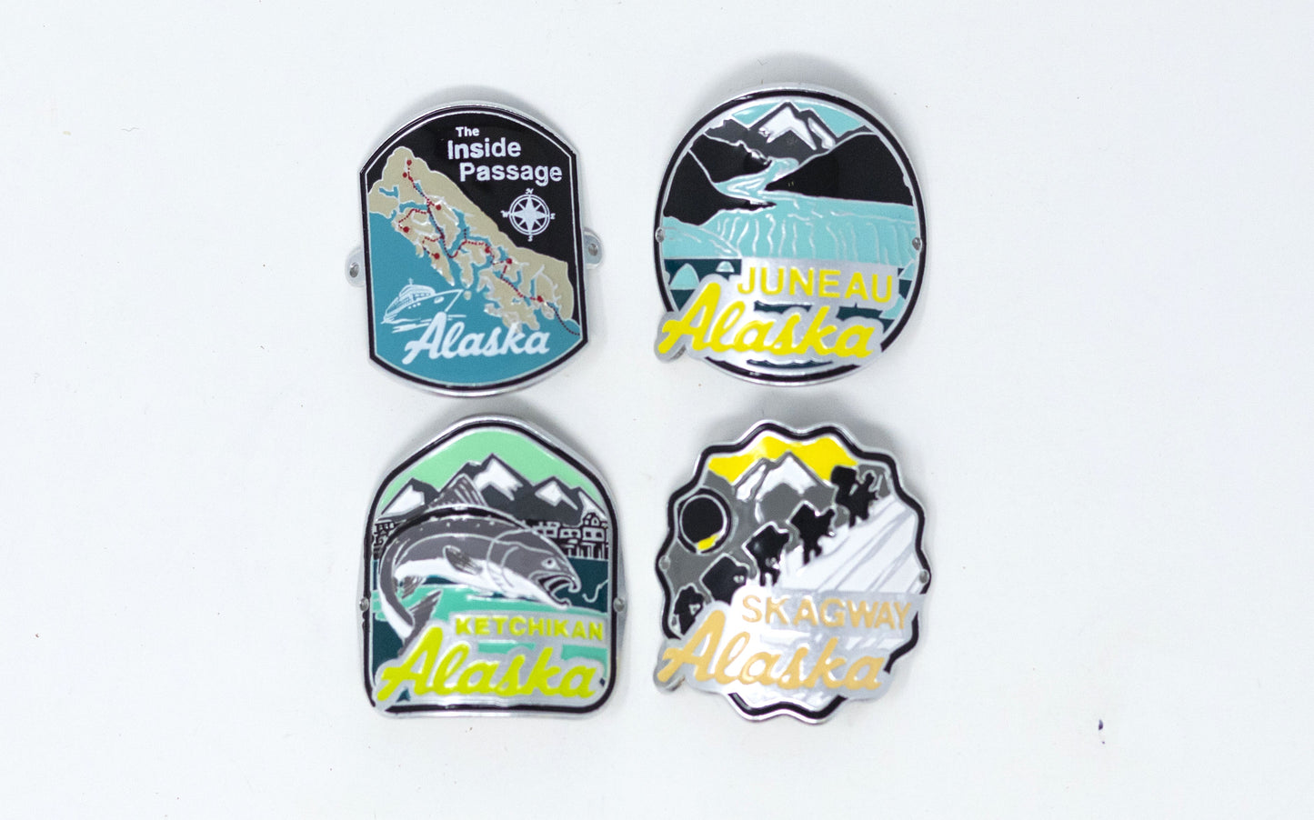 4PK INSIDE PASSAGE HIKING STICK MEDALLIONS