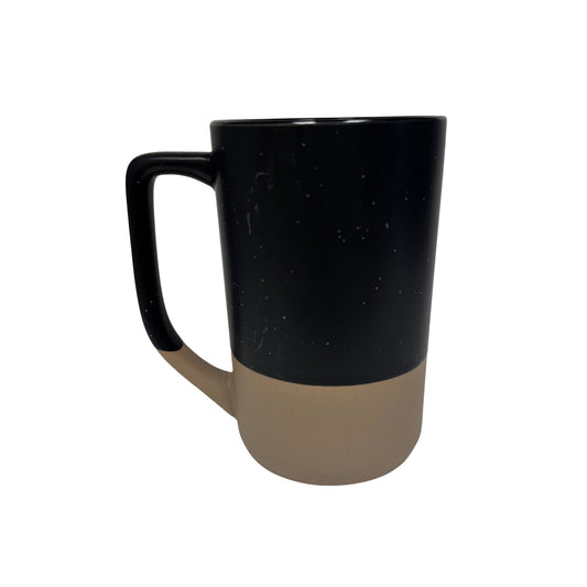 Black and beige ceramic mug 