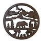 Metal trivet with alaska text and bear