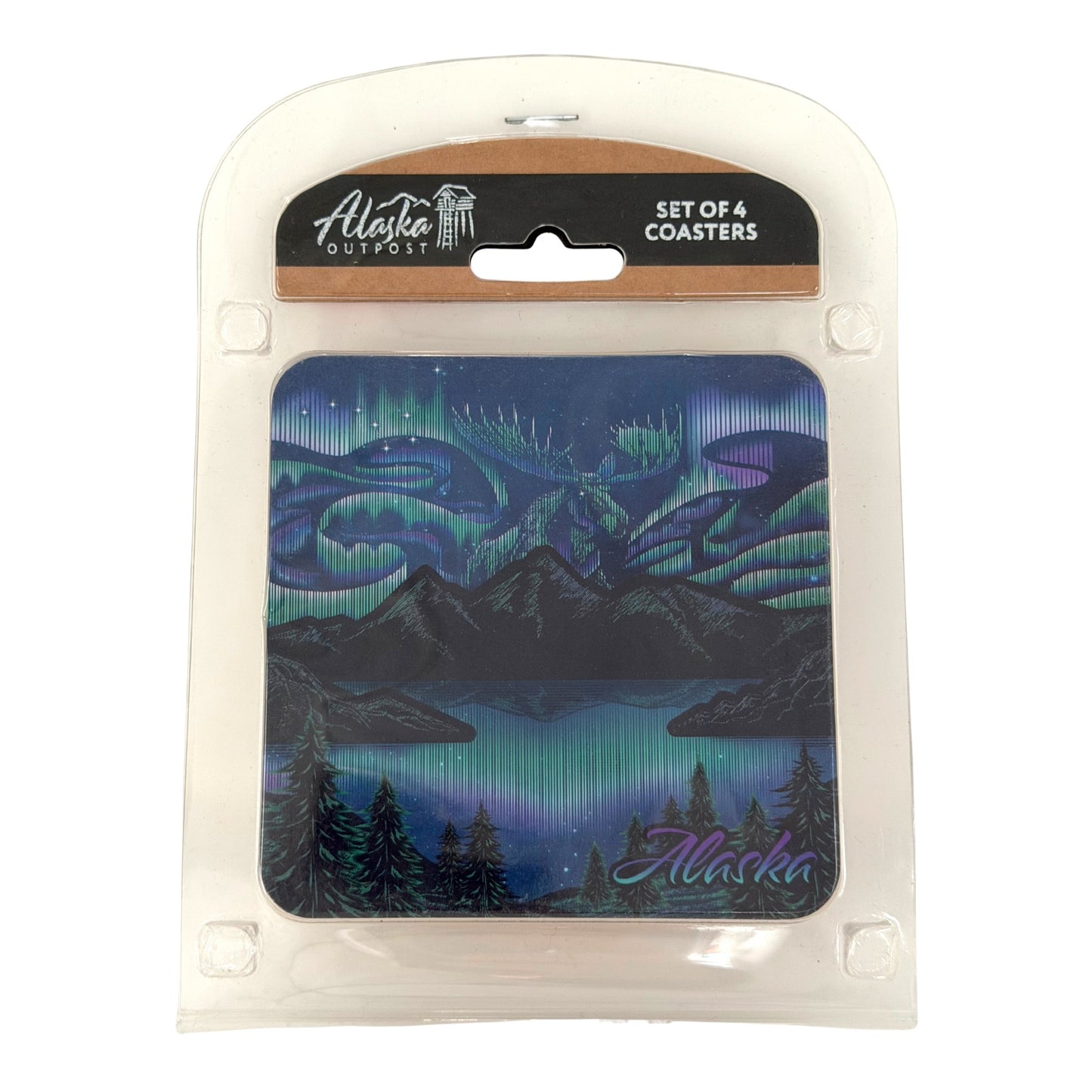 Packaged set of 4 coasters