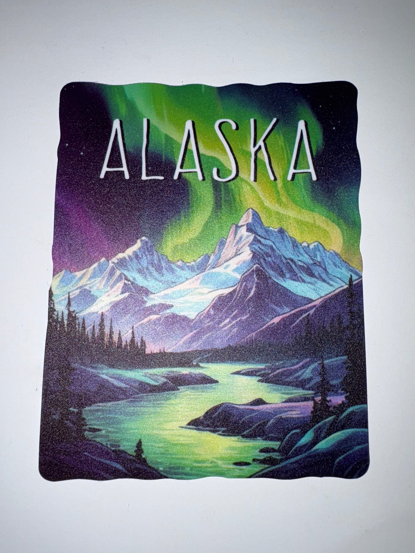 NORTHERN LIGHTS LANDSCAPE STICKER