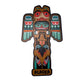 Colorful Alaska-themed totem pole sticker on a white background