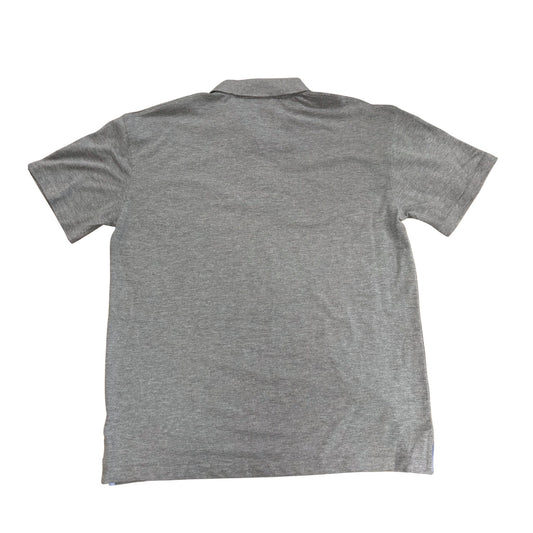Gray polo shirt on a white background