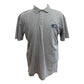 Gray polo shirt with 'Alaska' logo on a white background