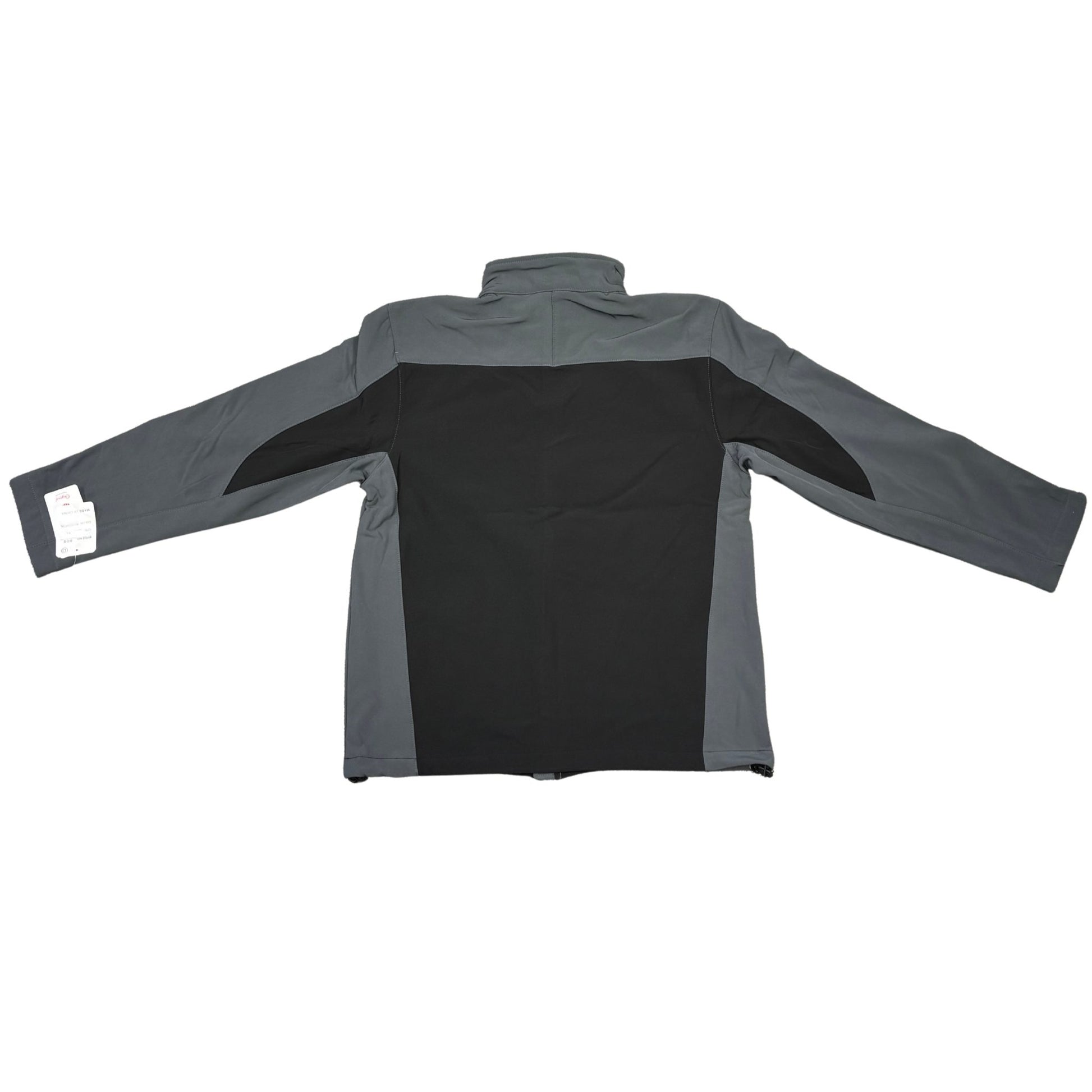 Gray and black jacket on a white background