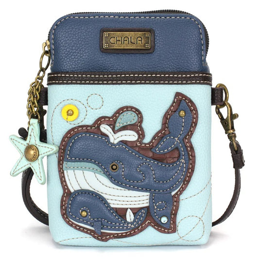 2 WHALES CROSSBODY PHONE BAG