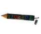 Pencil-shaped container with 'Alaska' spelled out in colorful letters on a white background