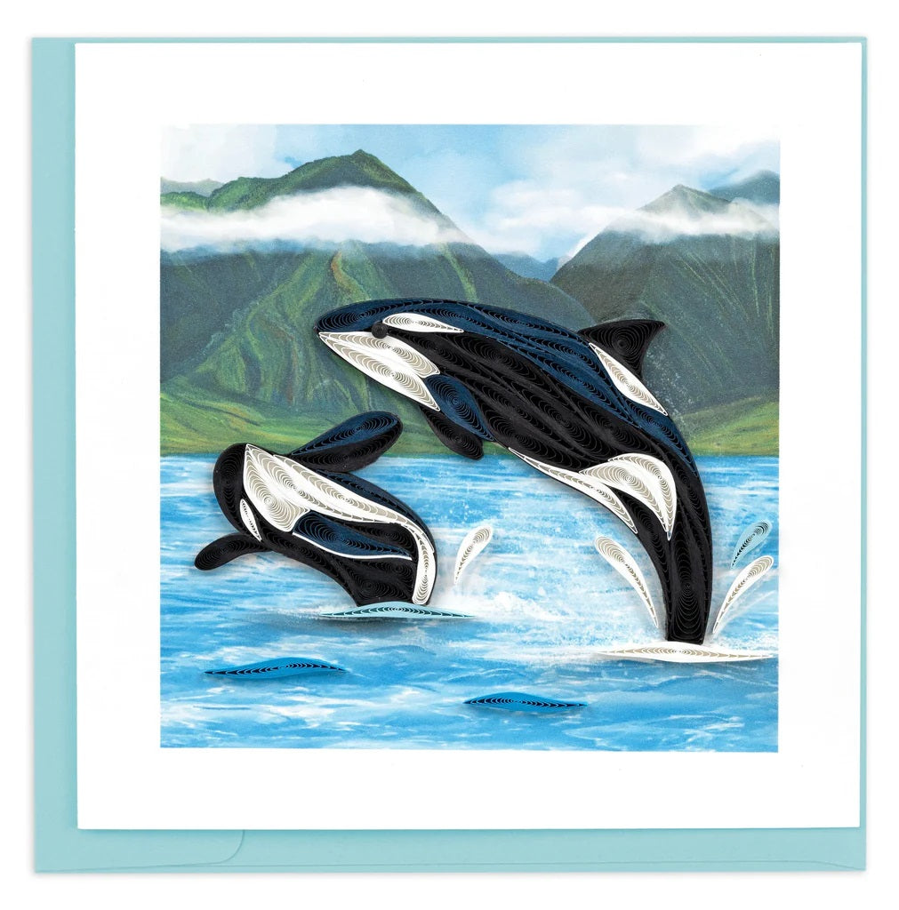ORCA WHALES NOTE CARD