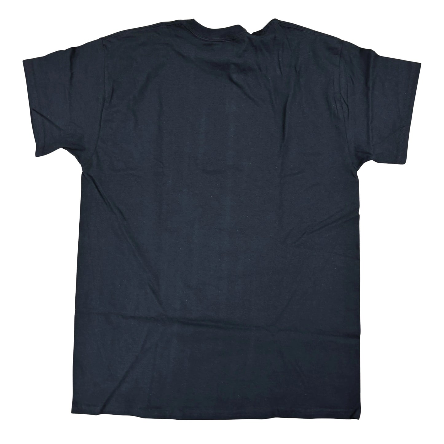 Plain black t-shirt on a white background