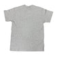 Back of gray t-shirt on a white background