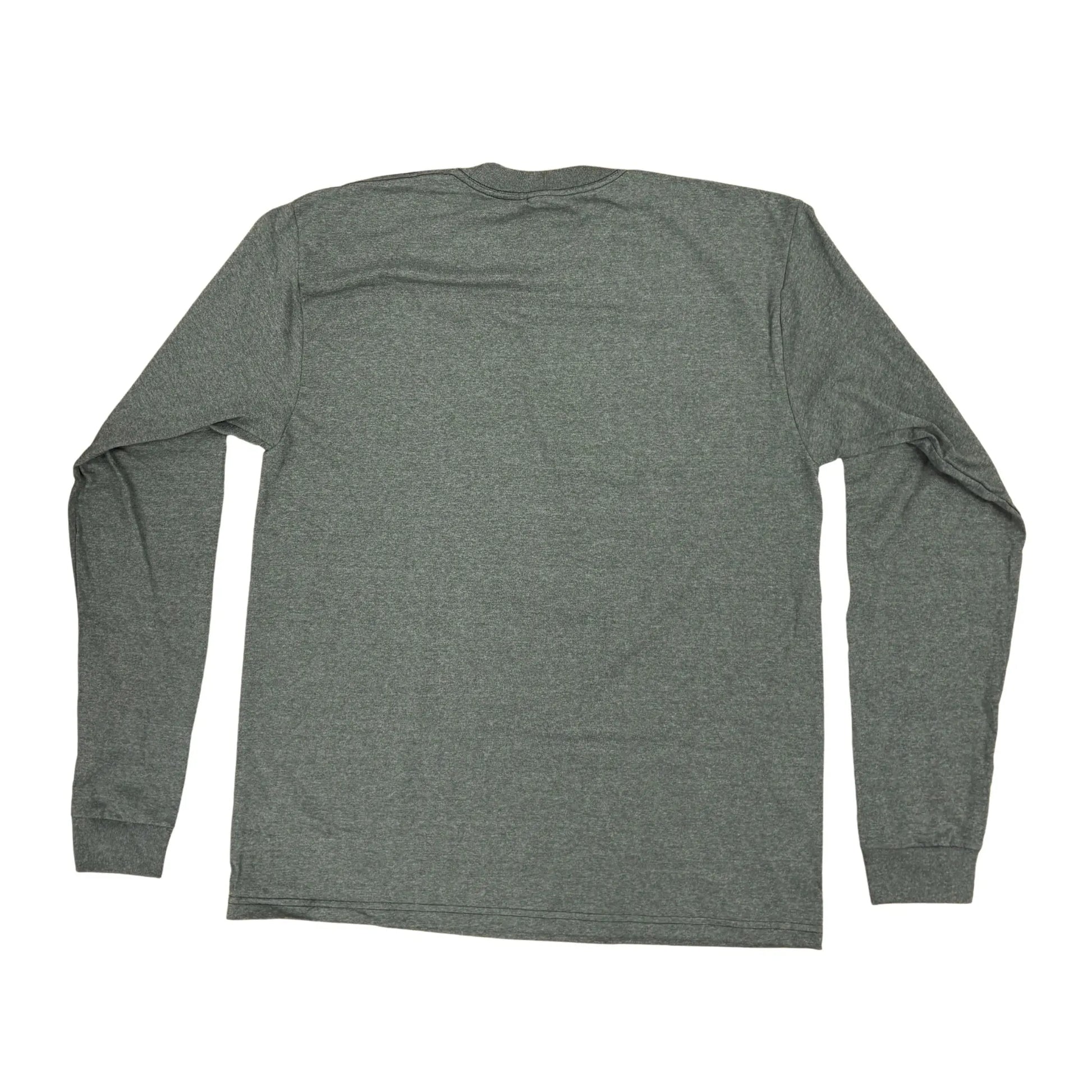 Back of green long sleeve