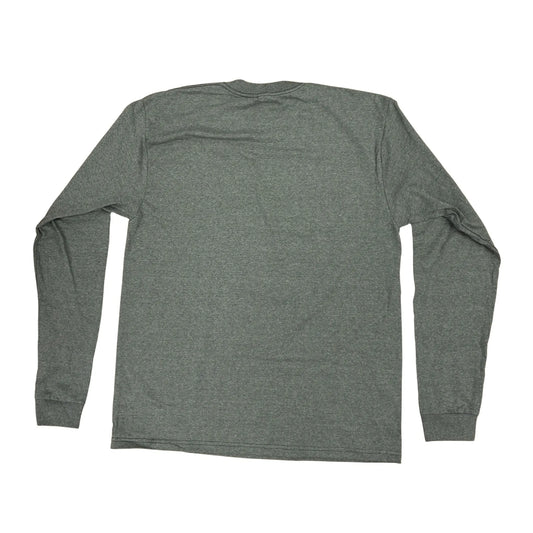 Back of green long sleeve