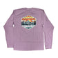 Purple long-sleeve shirt with a scenic graphic and 'Ketchikan' text on a white background