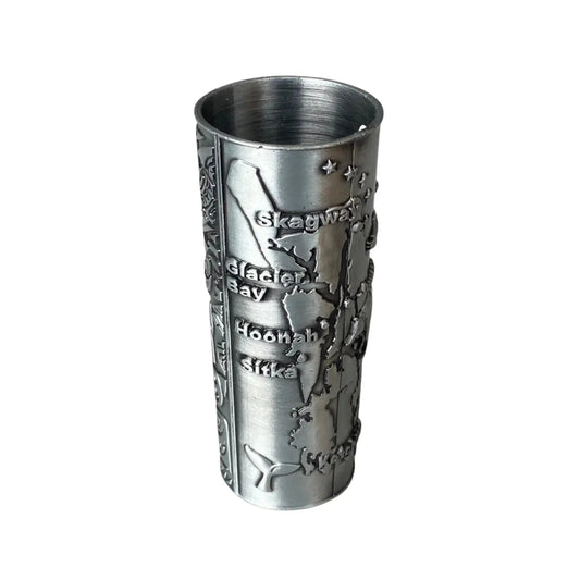 Silver Shot Glass with Inside Passage design