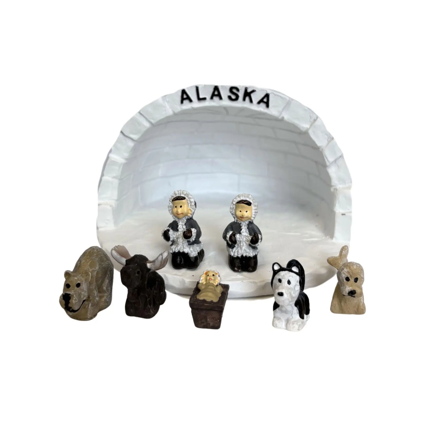Alaskan themed nativity set 