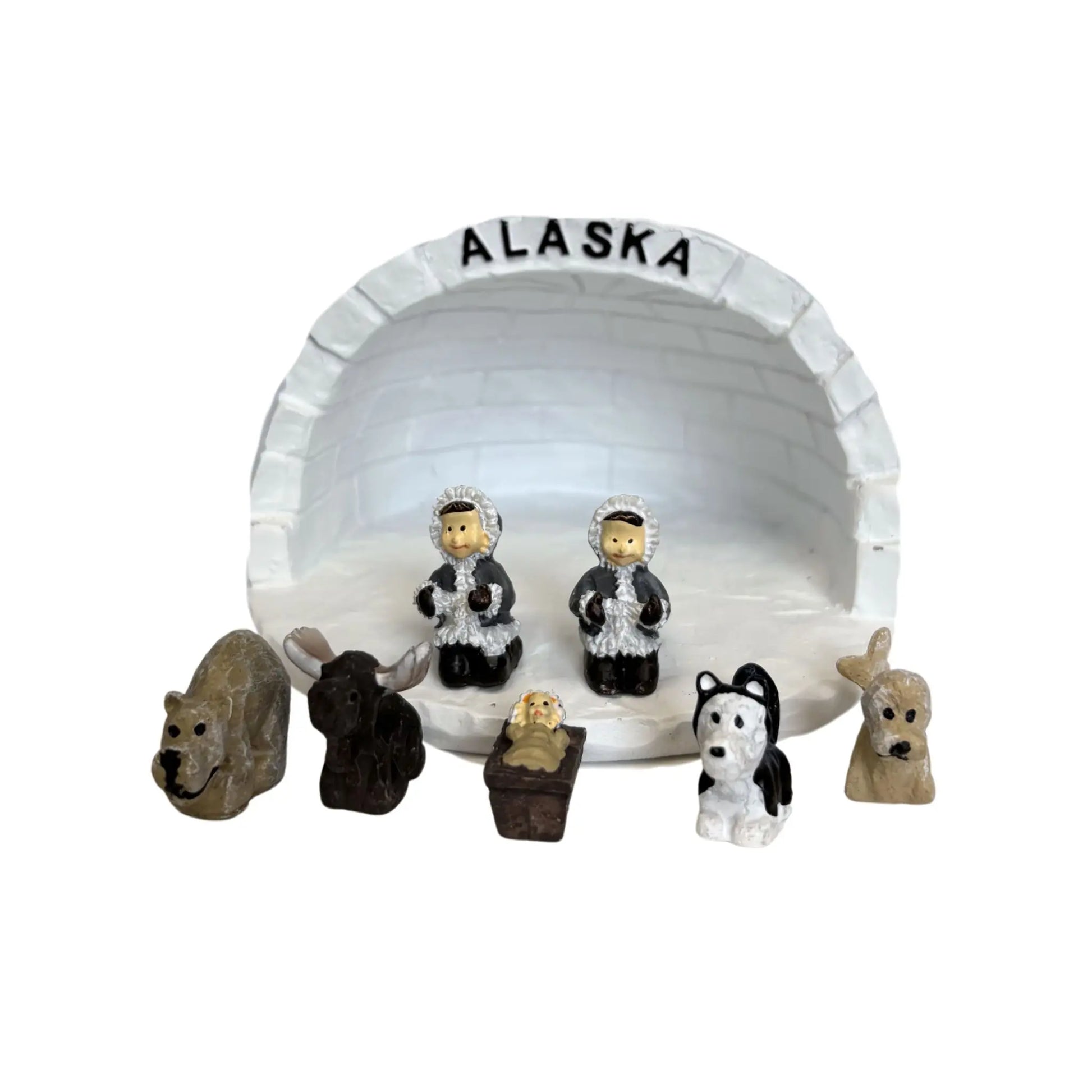 Alaskan themed nativity set 