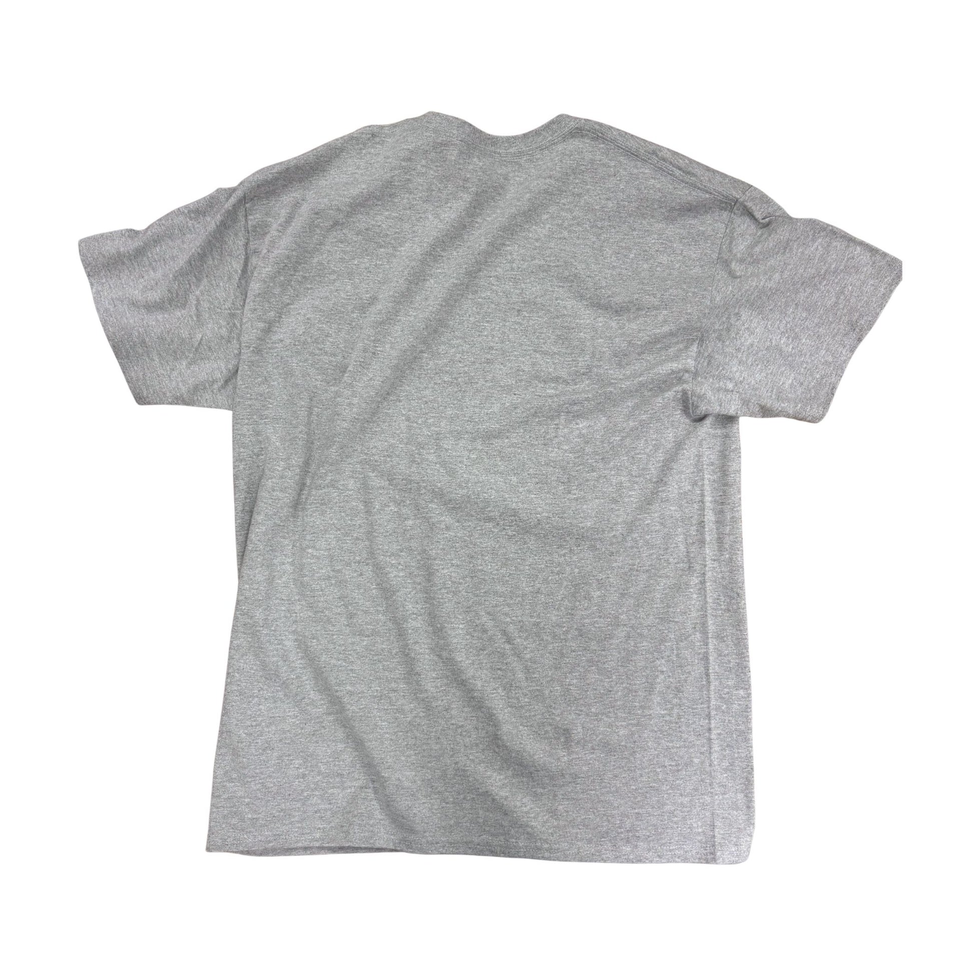 Back of a gray t-shirt