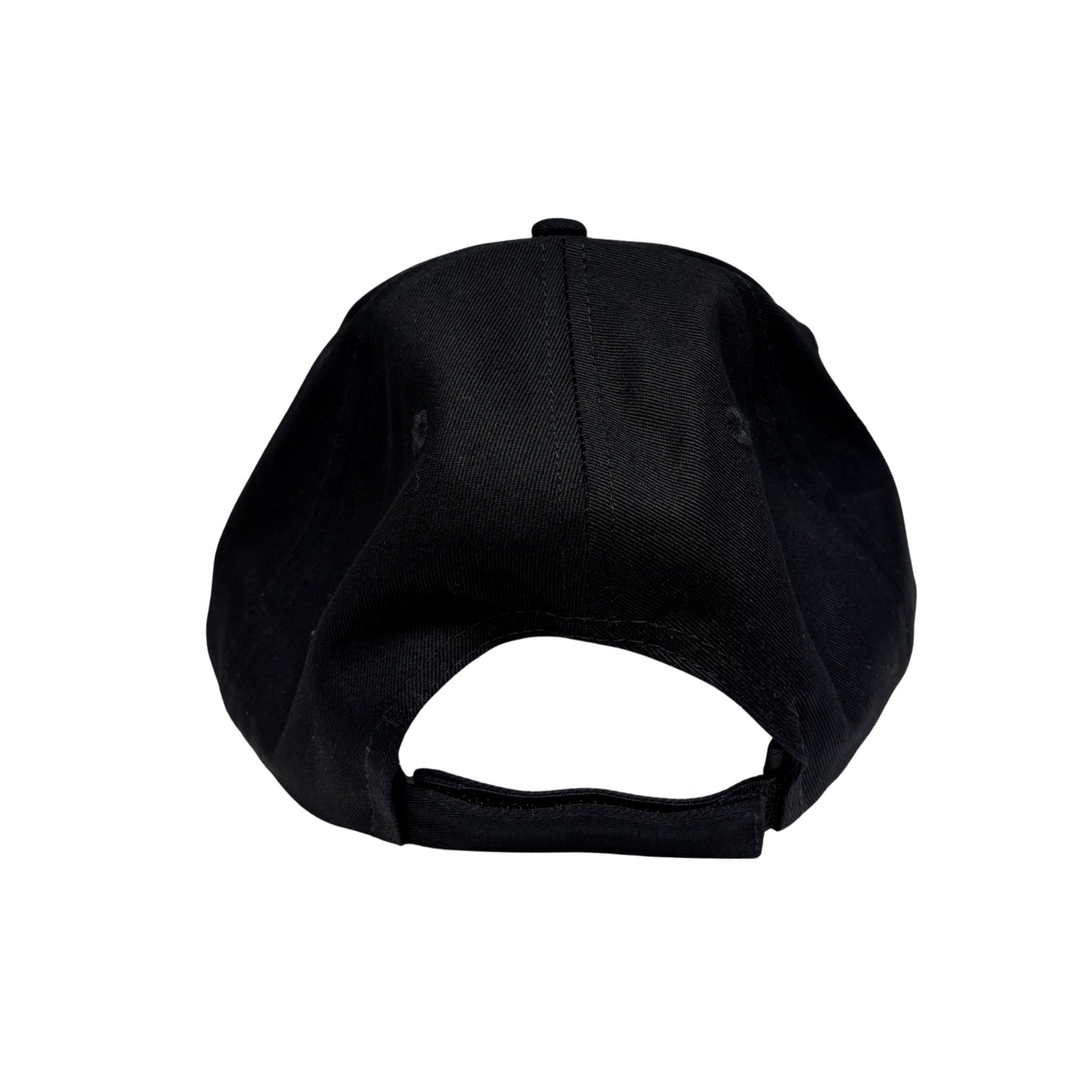Black baseball cap on a white background