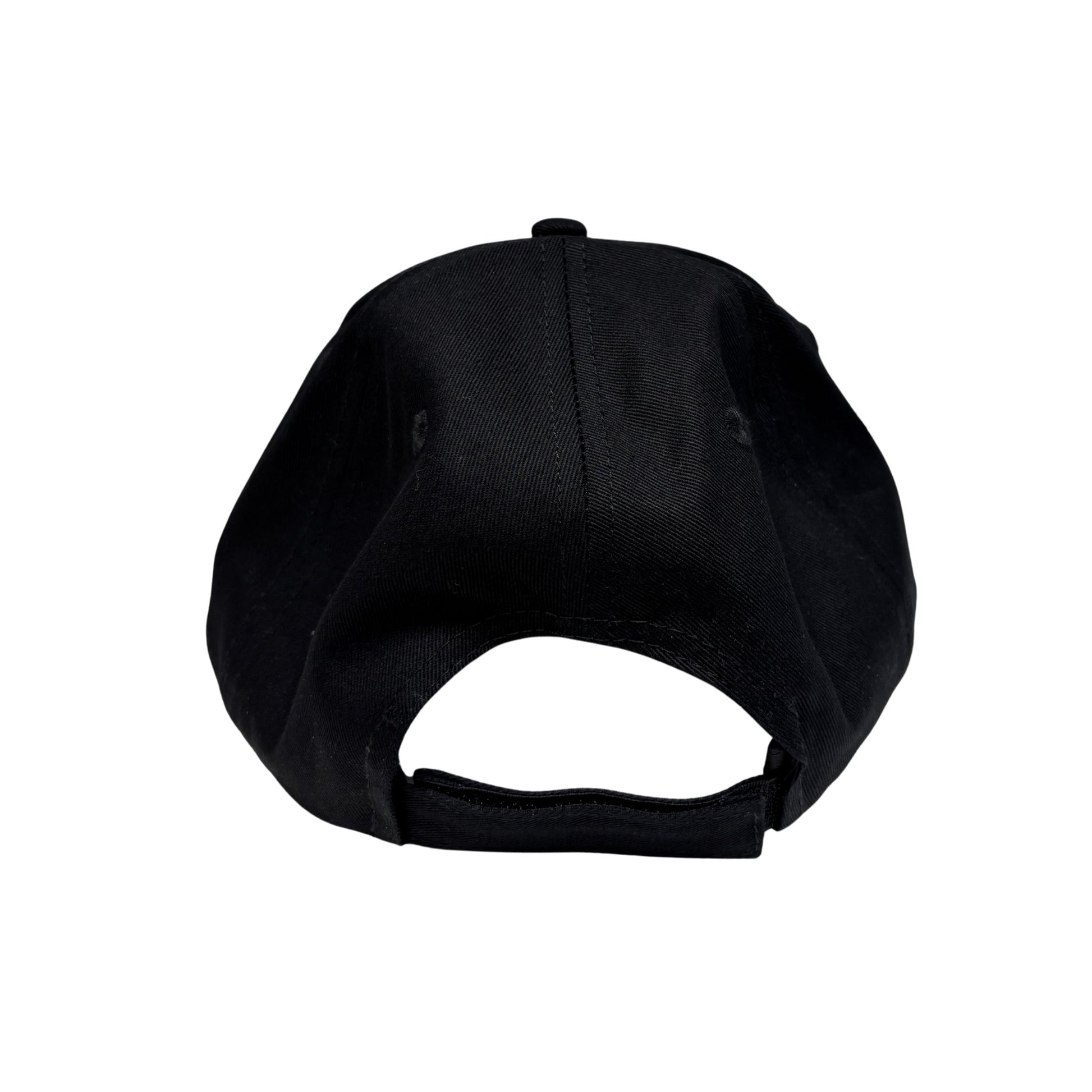 Black baseball cap on a white background