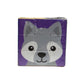Puzzle cube with a wolf design 