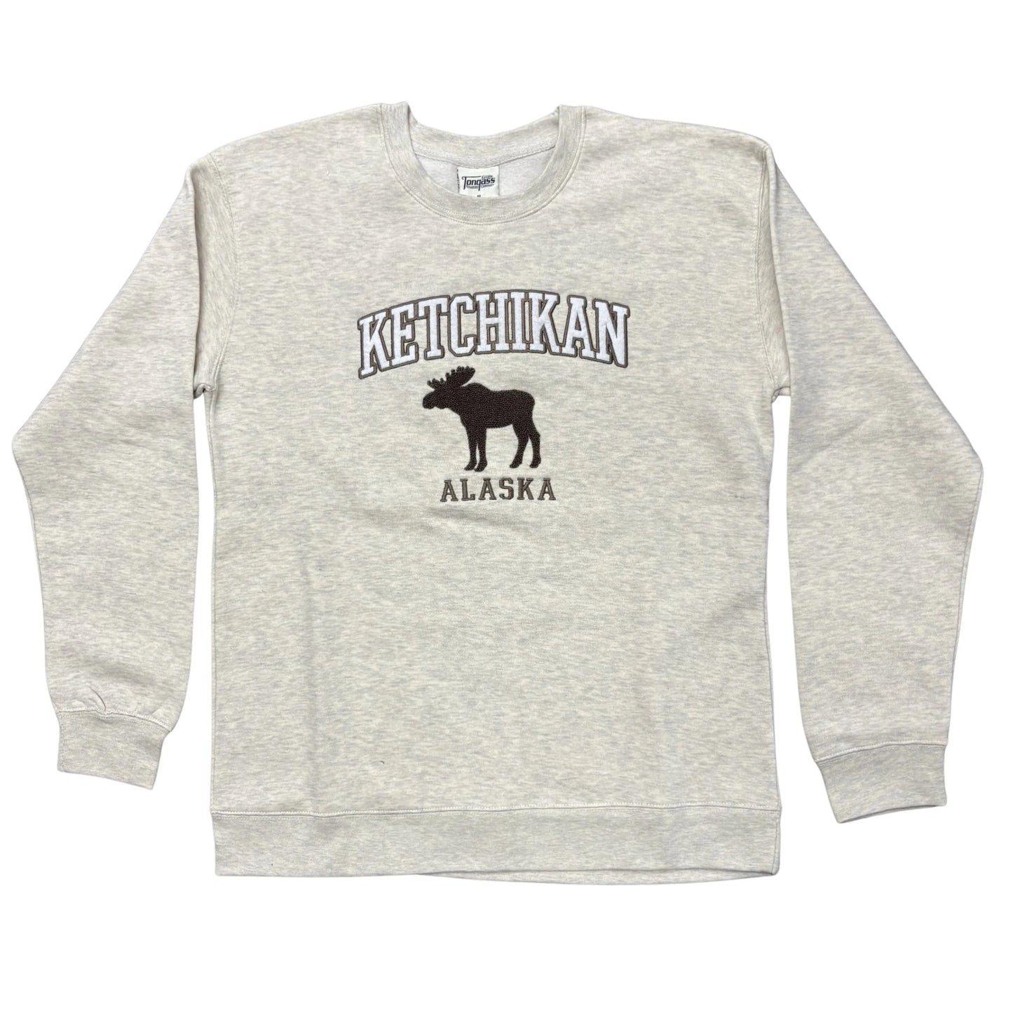 Sweatshirt with 'Ketchikan Alaska' and moose graphic 
