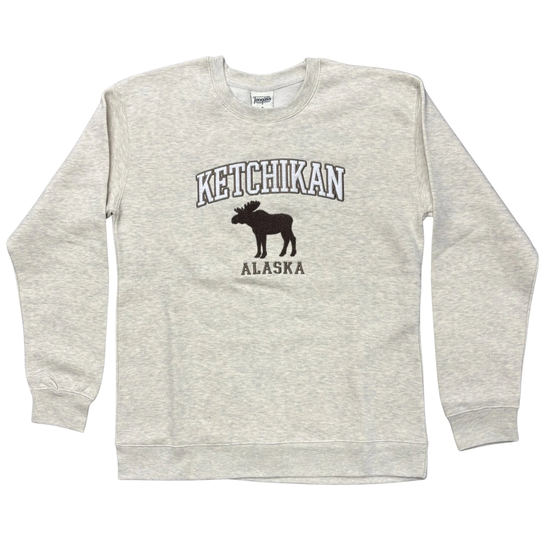 Sweatshirt with 'Ketchikan Alaska' and moose graphic 