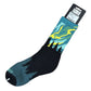 Sock with a colorful design on a white background