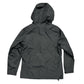 Back of Black alaska rain jacket