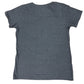 Back view of a plain gray t-shirt on a white background