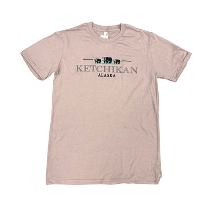 T-shirt with 'Ketchikan Alaska' text and embroidered bears