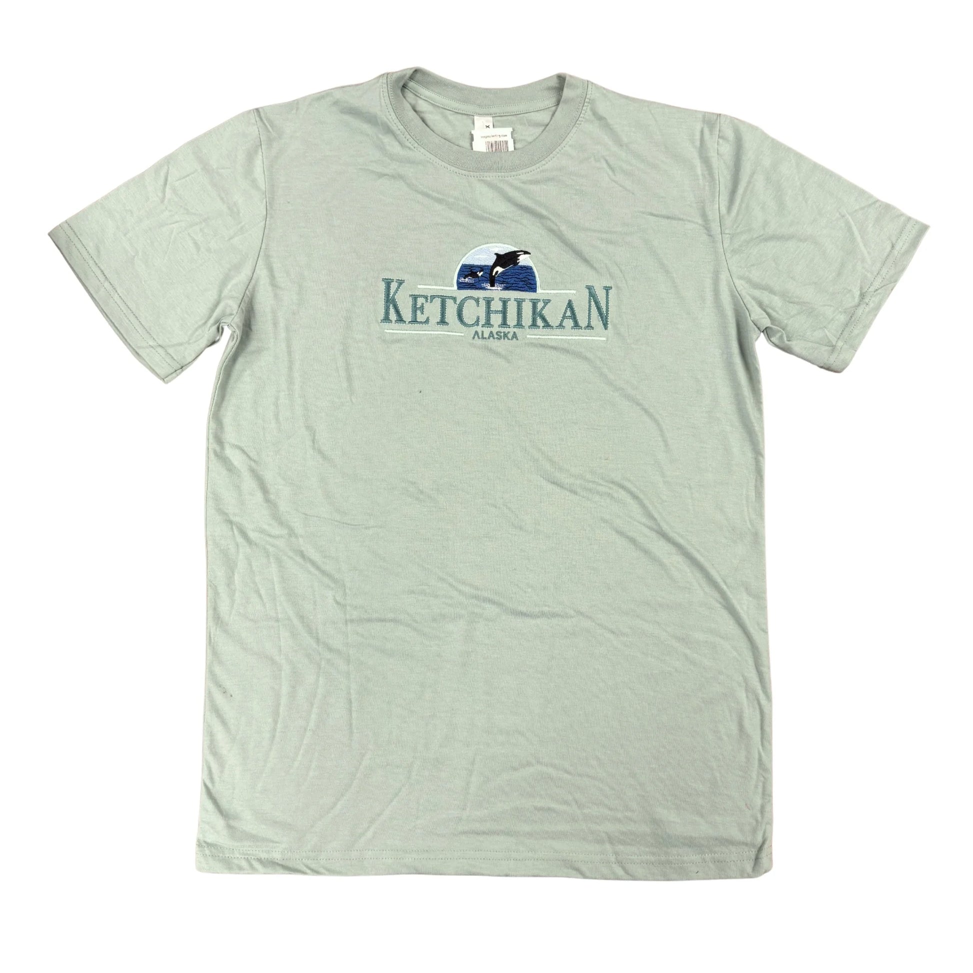 Light green t-shirt with 'Ketchikan Alaska' embroidery