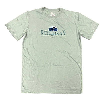 Light green t-shirt with 'Ketchikan Alaska' embroidery