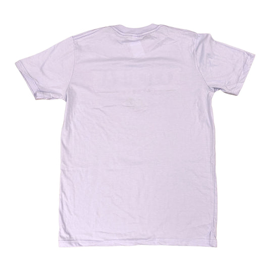 Back of light purple t-shirt
