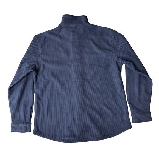 Blue long-sleeve shirt on a white background