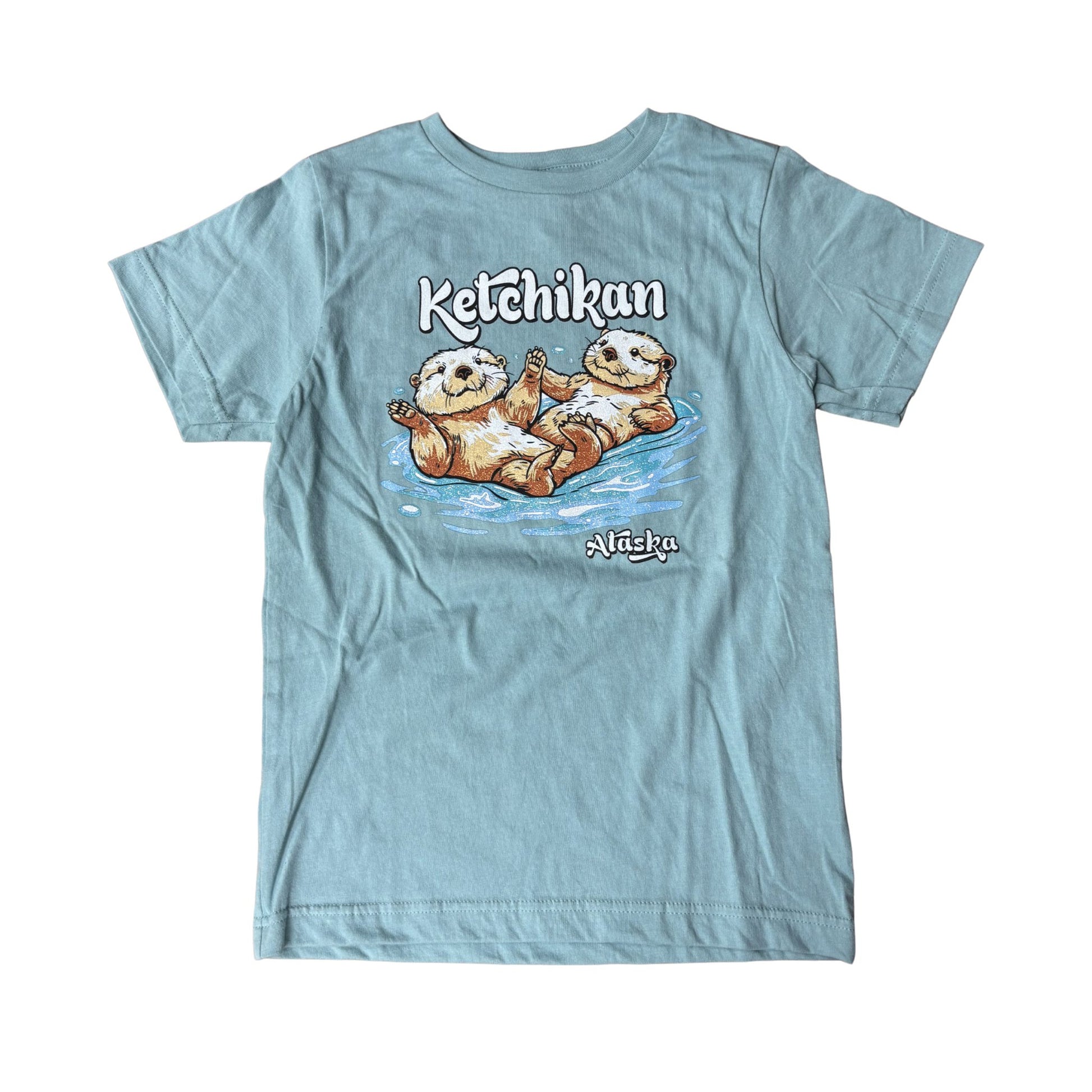 Light blue t-shirt with otter graphic and 'Ketchikan Alaska' text 