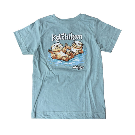 Light blue t-shirt with otter graphic and 'Ketchikan Alaska' text 