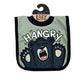 Infant pullover bib with "Hangry" text with a bear graphic