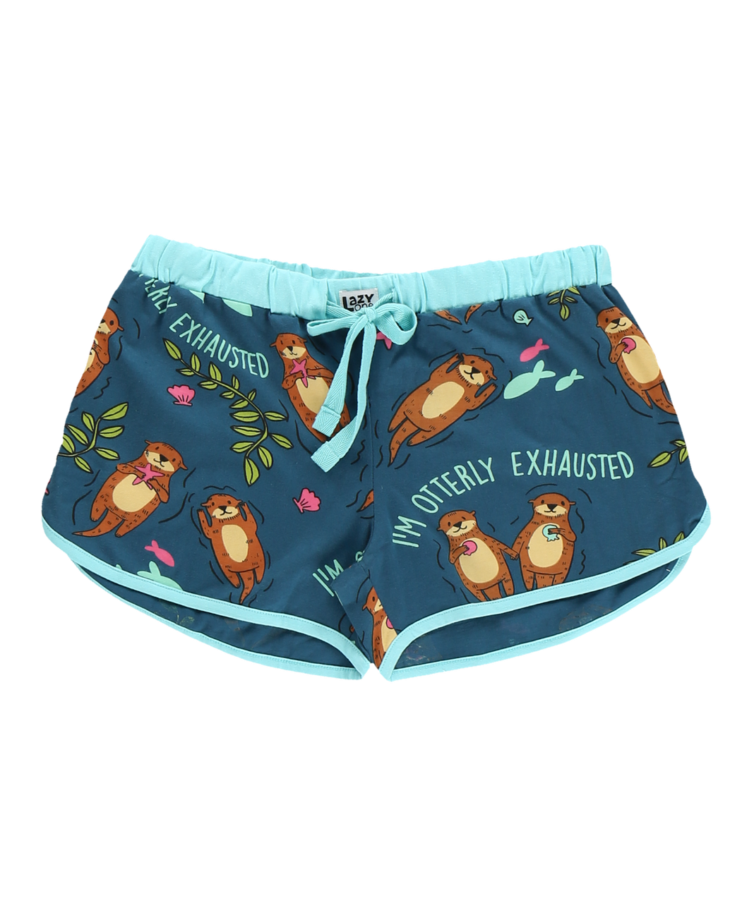 Blue shorts with otter design